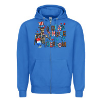 True Royal dead inside but its freedom Zipper Hoodie - AdoDesignShop