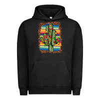 Pigment Black Christmas cactus Urban Hoodie - JahusDesignShop