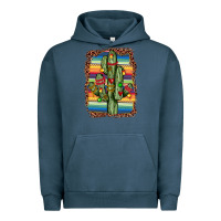 Pigment Midnight Navy Christmas cactus Urban Hoodie - JahusDesignShop