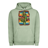 Pigment Oil Green Christmas cactus Urban Hoodie - JahusDesignShop