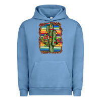Pigment Pebble Blue Christmas cactus Urban Hoodie - JahusDesignShop