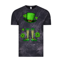 Cloud Black Custom name St. Patrick's leprechaun Vintage Tee - OliviaCreatesArt