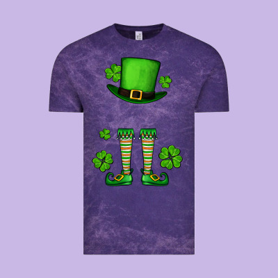 Custom Name St. Patrick's Leprechaun Vintage Tee Designed By Oliviacreatesart