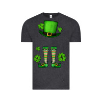 Vintage Black Custom name St. Patrick's leprechaun Vintage Tee - OliviaCreatesArt