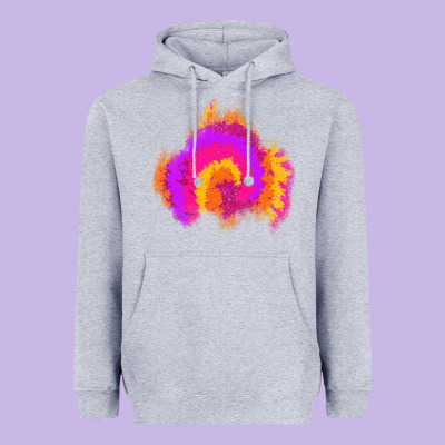 Tie Dye Glitter Patch Heavyweight Hoodie Designed By Adodesignshop