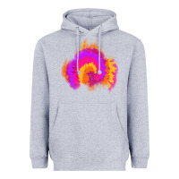 Heather Grey tie dye glitter patch Heavyweight Hoodie - AdoDesignShop