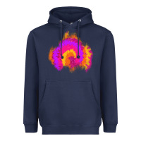 Navy tie dye glitter patch Heavyweight Hoodie - AdoDesignShop