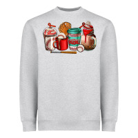 Heather Grey baseball coffee cup Heavyweight Sweatshirt - AdoDesignShop