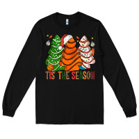 Black Tis' The Season Basketball Christmas Cakes Long Sleeve Tee - BundleAndBundleShop