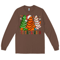 Chestnut Tis' The Season Basketball Christmas Cakes Long Sleeve Tee - BundleAndBundleShop