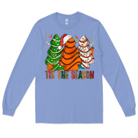 Colony Blue Tis' The Season Basketball Christmas Cakes Long Sleeve Tee - BundleAndBundleShop