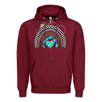 Burgundy race rainbow Zipper Hoodie - AdoDesignShop