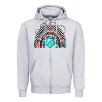 Heather Grey race rainbow Zipper Hoodie - AdoDesignShop