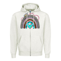 Oatmeal Heather race rainbow Zipper Hoodie - AdoDesignShop