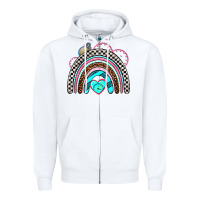 White race rainbow Zipper Hoodie - AdoDesignShop