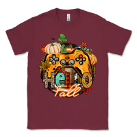 Burgundy hello fall gamer Classic Tee - CowGirlArtShop