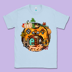 Hello Fall Gamer Classic Tee Designed By Cowgirlartshop