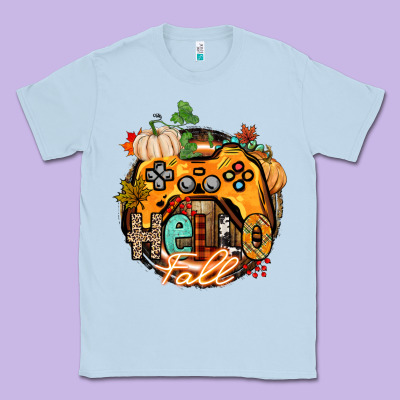 Hello Fall Gamer Classic Tee Designed By Cowgirlartshop