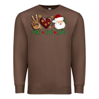 Chestnut peace love Santa Premium Sweatshirt - AdoDesignShop