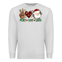 Dove Grey peace love Santa Premium Sweatshirt - AdoDesignShop