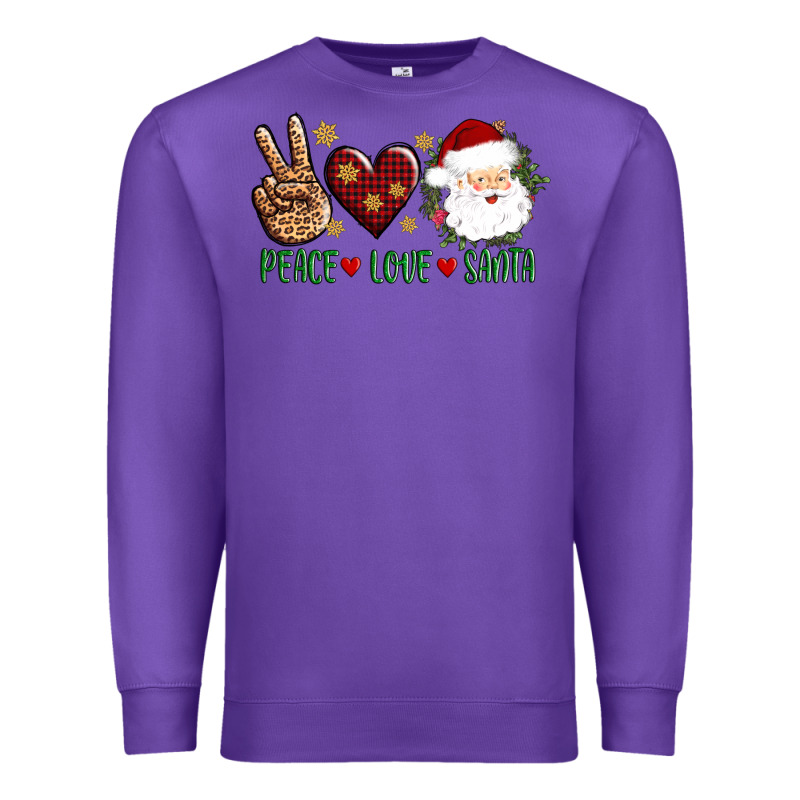 Peace Love Santa Premium Sweatshirt by AdoDesignShop | Teevron