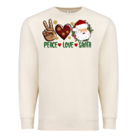 Sandshell peace love Santa Premium Sweatshirt - AdoDesignShop