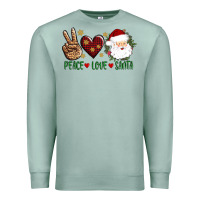 Seafoam peace love Santa Premium Sweatshirt - AdoDesignShop