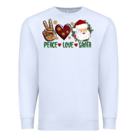 White peace love Santa Premium Sweatshirt - AdoDesignShop