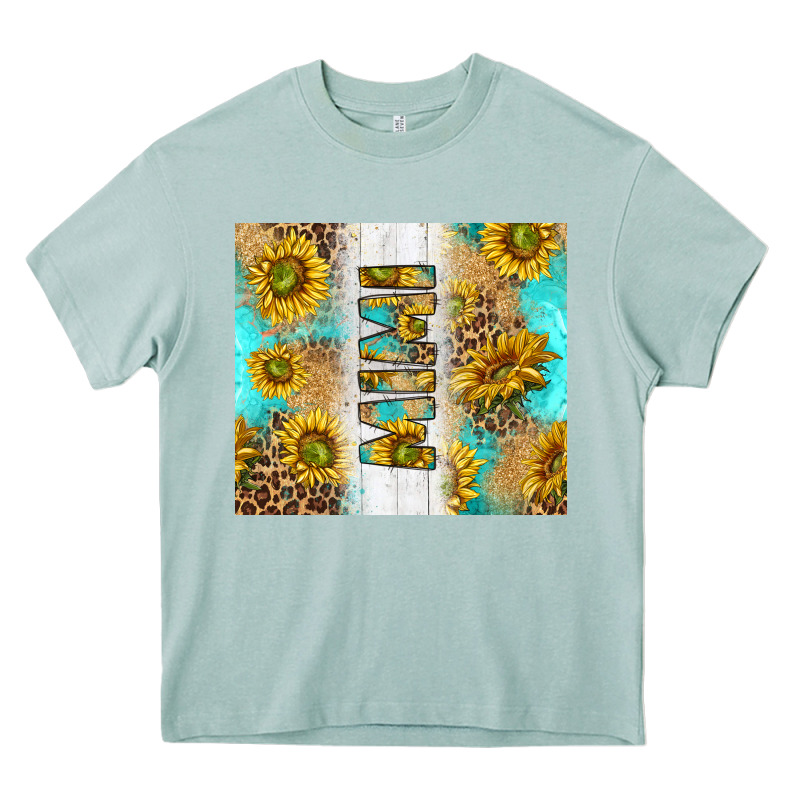 Western Mother's Day Mimi With Turquoise And Sunflowers And Leopard Tu Heavy Core Tee by TumblerDesignByShophia | Teevron