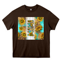 Chocolate Brown western mother's day mimi with turquoise and sunflowers and leopard tu Heavy Core Tee - TumblerDesignByShophia