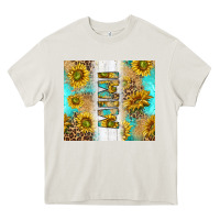Cream western mother's day mimi with turquoise and sunflowers and leopard tu Heavy Core Tee - TumblerDesignByShophia