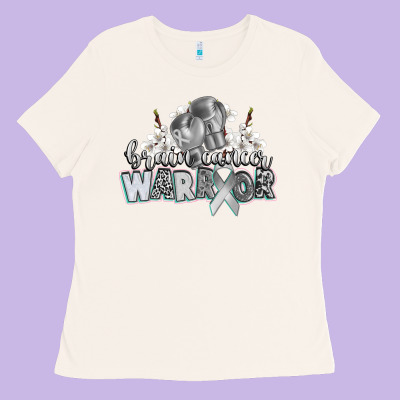 Brain Cancer Warrior Ladies Tee Designed By Cowgirlartshop