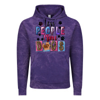 Cloud Purple less people more dogs Vintage Hoodie - FaDigitalArtStudio