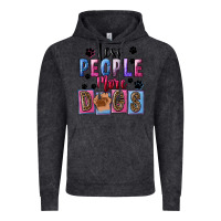 Vintage Black less people more dogs Vintage Hoodie - FaDigitalArtStudio