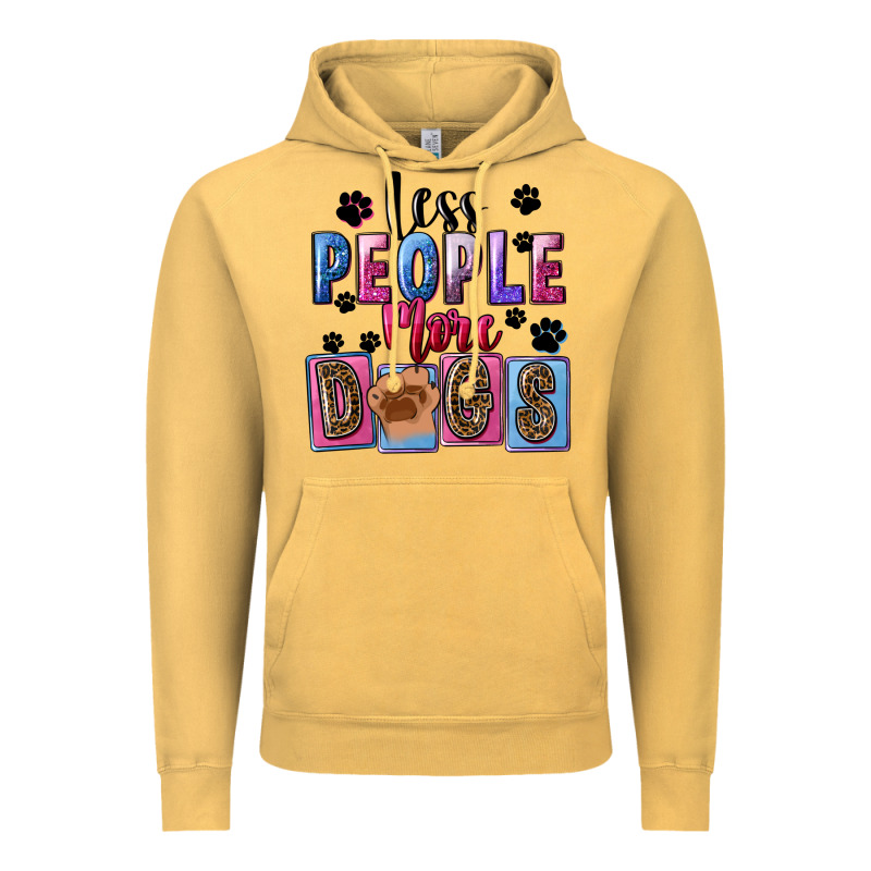 Less People More Dogs Vintage Hoodie by FaDigitalArtStudio | Teevron