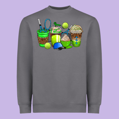 Tennis Coffee Cups Heavyweight Sweatshirt Designed By Adodesignshop