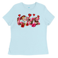 Baby Blue Love Valentine's Day Ladies Tee - HowdyJamesFarm