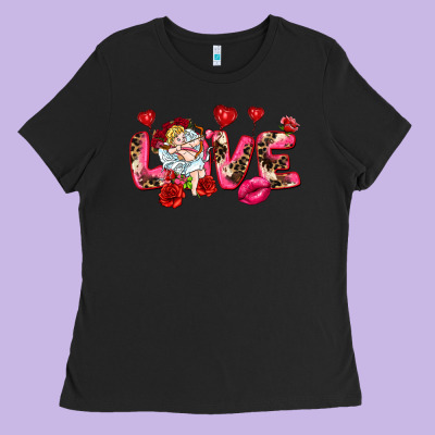 Love Valentine's Day Ladies Tee Designed By Howdyjamesfarm