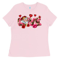 Bubblegum Pink Love Valentine's Day Ladies Tee - HowdyJamesFarm