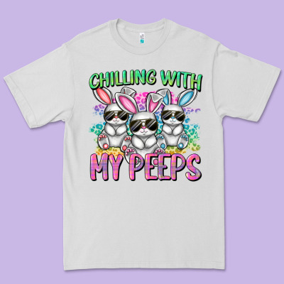 Chilling With My Peeps Easter Bunnies Cowgirl Cowg Premium Tee Designed By Cowgirlartshop