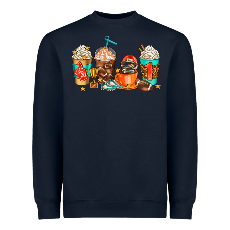 American Football Coffee Cups Heavyweight Sweatshirt by AdoDesignShop | Teevron