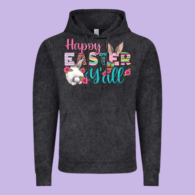Happy Easter Y'all Vintage Hoodie Designed By Bundleandbundleshop