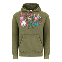 Vintage Olive Happy Easter Y'all Vintage Hoodie - BundleAndBundleShop