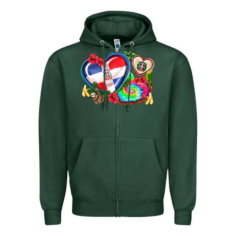 Western Leopard  Dominican Republic  Hearts Zipper Hoodie by AdoDesignShop | Teevron