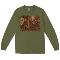 Army Green glitter leopard fall background Long Sleeve Tee - RanaPortraitStore