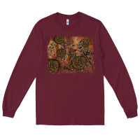 Burgundy glitter leopard fall background Long Sleeve Tee - RanaPortraitStore