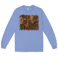 Colony Blue glitter leopard fall background Long Sleeve Tee - RanaPortraitStore