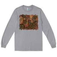 Heather Grey glitter leopard fall background Long Sleeve Tee - RanaPortraitStore