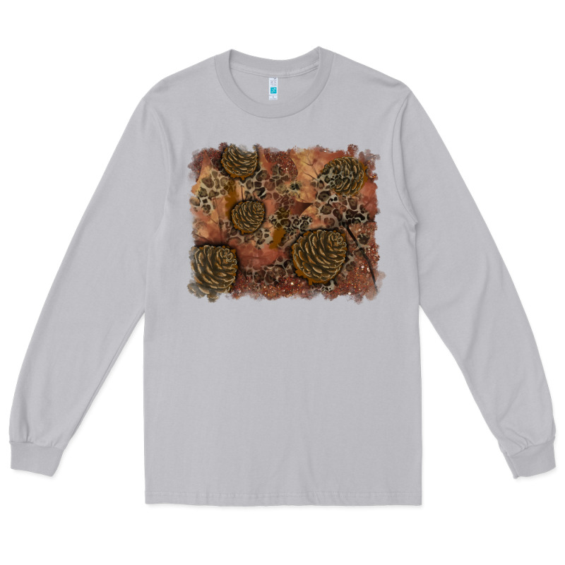 Glitter Leopard Fall Background Long Sleeve Tee by RanaPortraitStore | Teevron