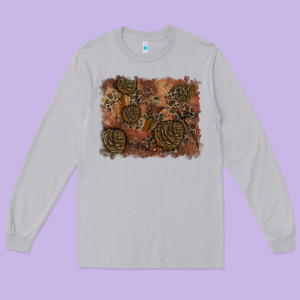 Glitter Leopard Fall Background Long Sleeve Tee Designed By Ranaportraitstore